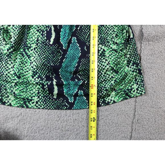 DVF Diane Von Furstenberg Dress 10 FERDON Green Python Snake Silk Jersey Mini - Picture 8 of 8